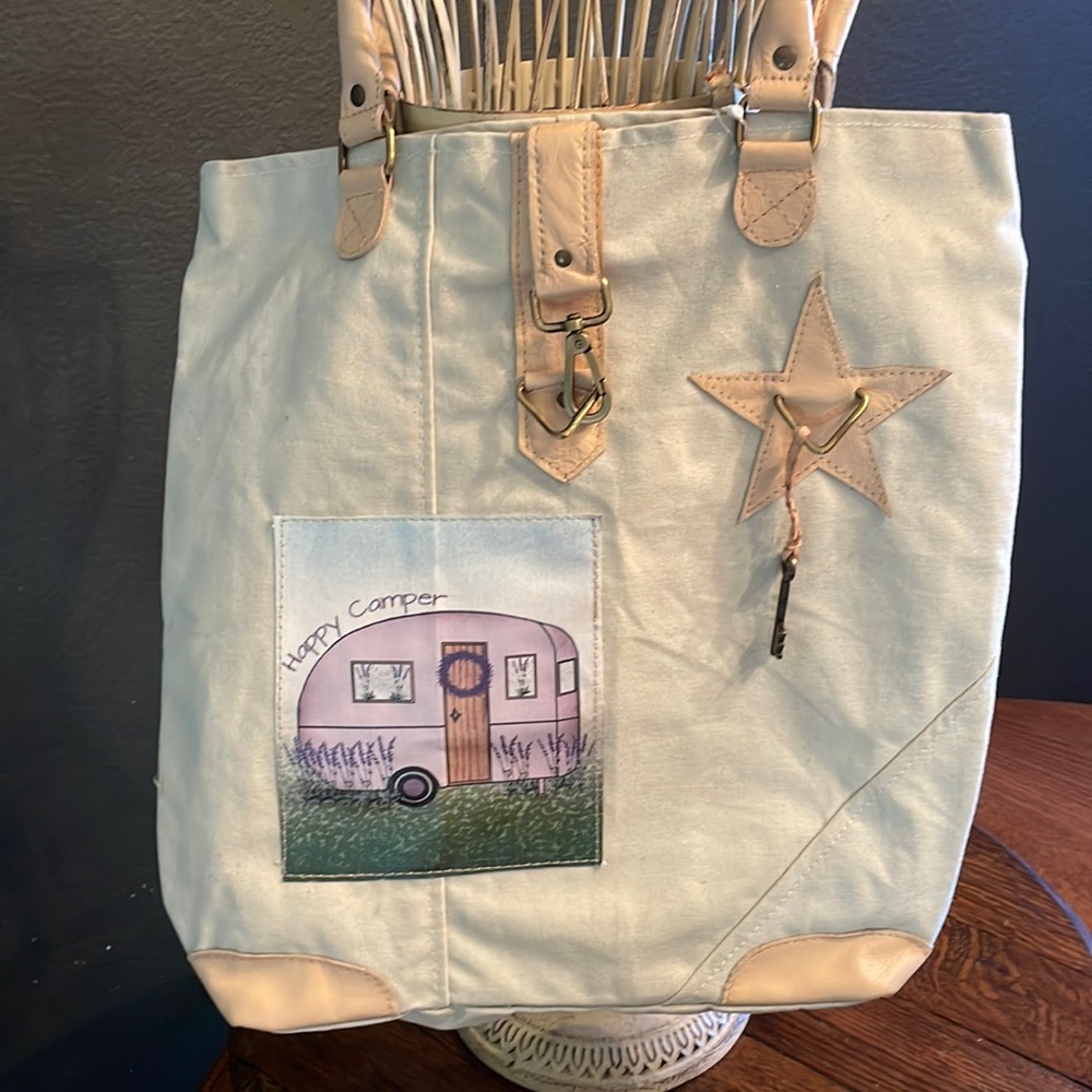 SOLD SOLD SOLD Happy Camper Canvas Tote